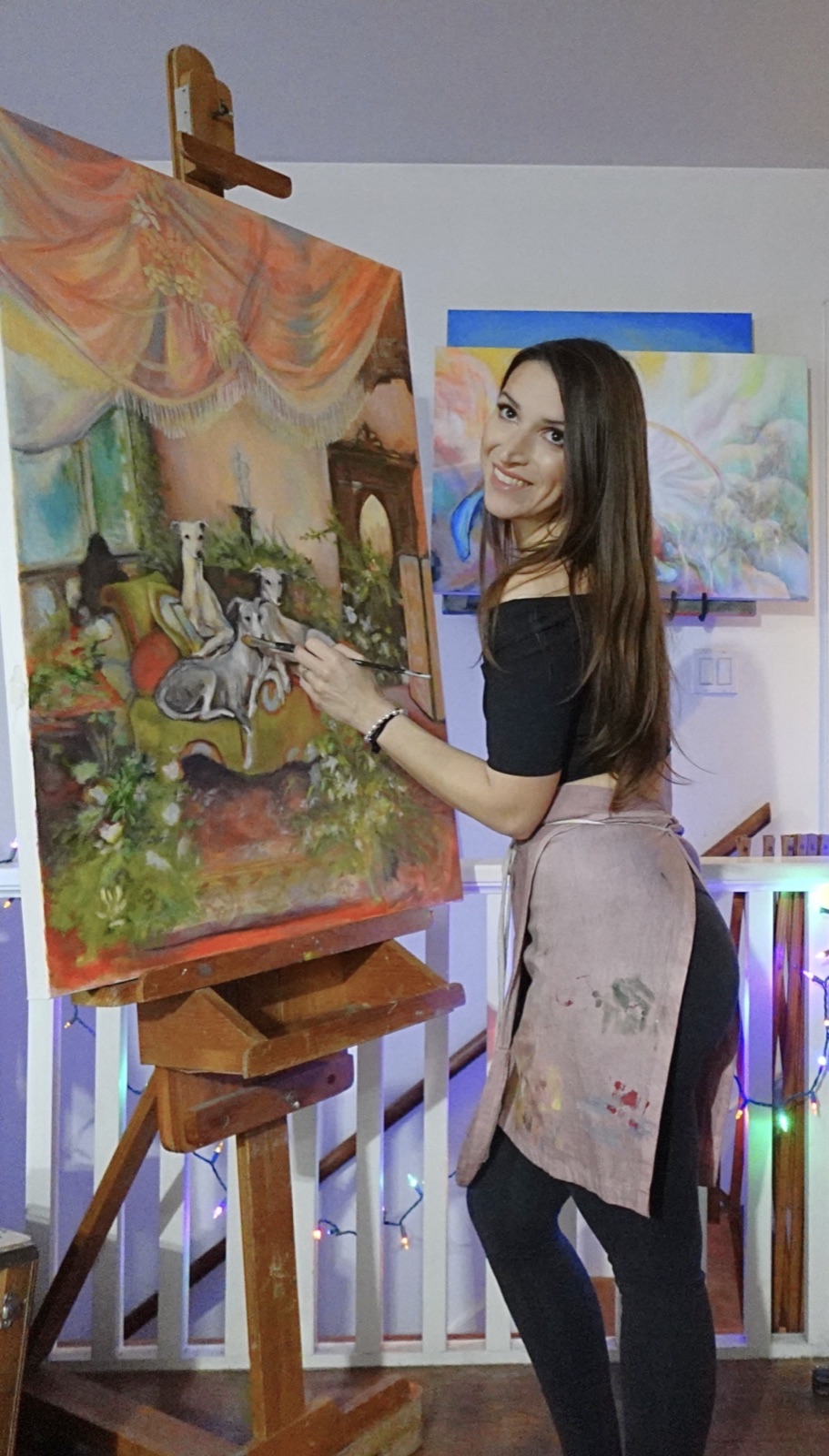 Mia Cugasi in her studio